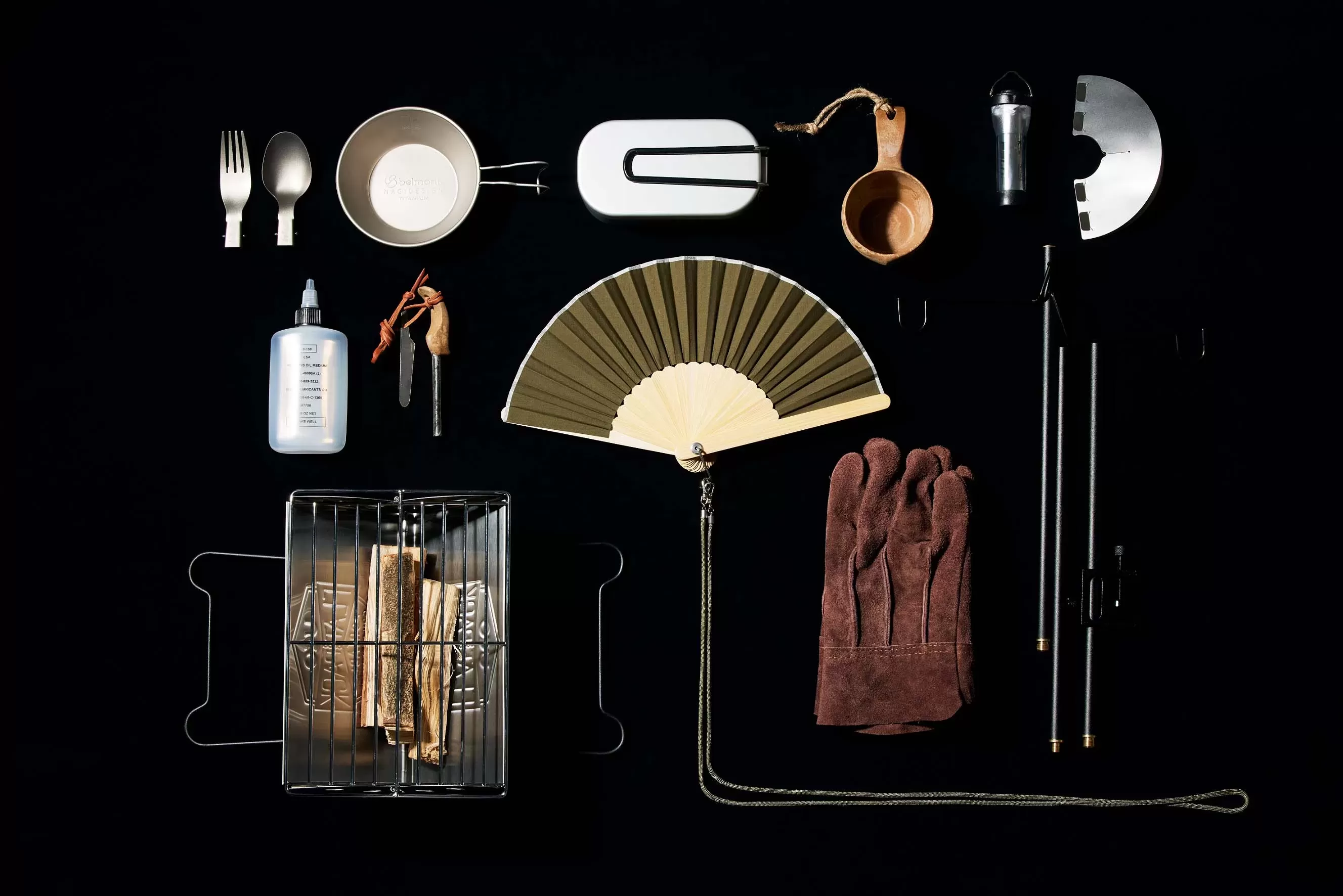 アウトドア扇子　ストラップ